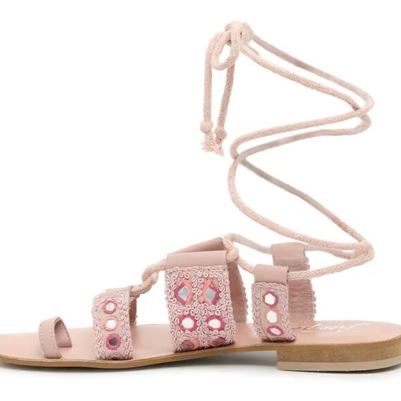 NWT Free People Mantra mirror pink sandals 8.5 - Picture 3 of 14